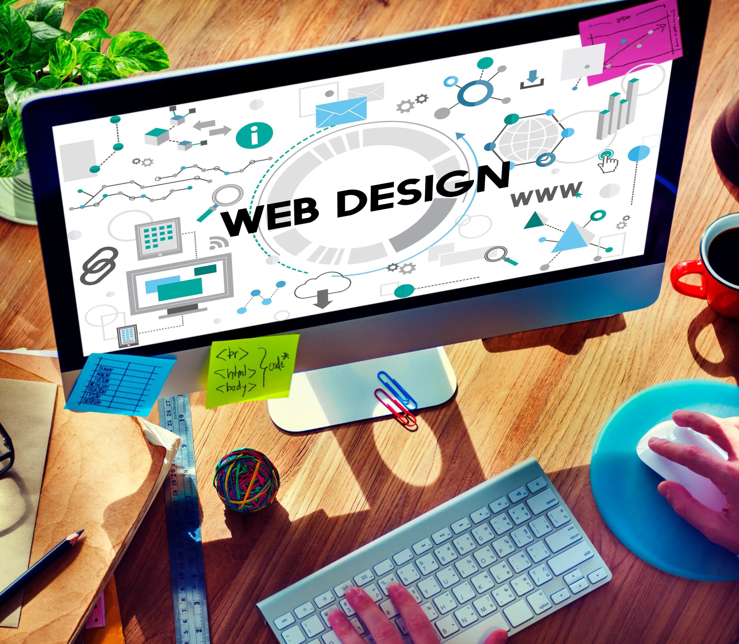 web design trends 2025 mockup on screen